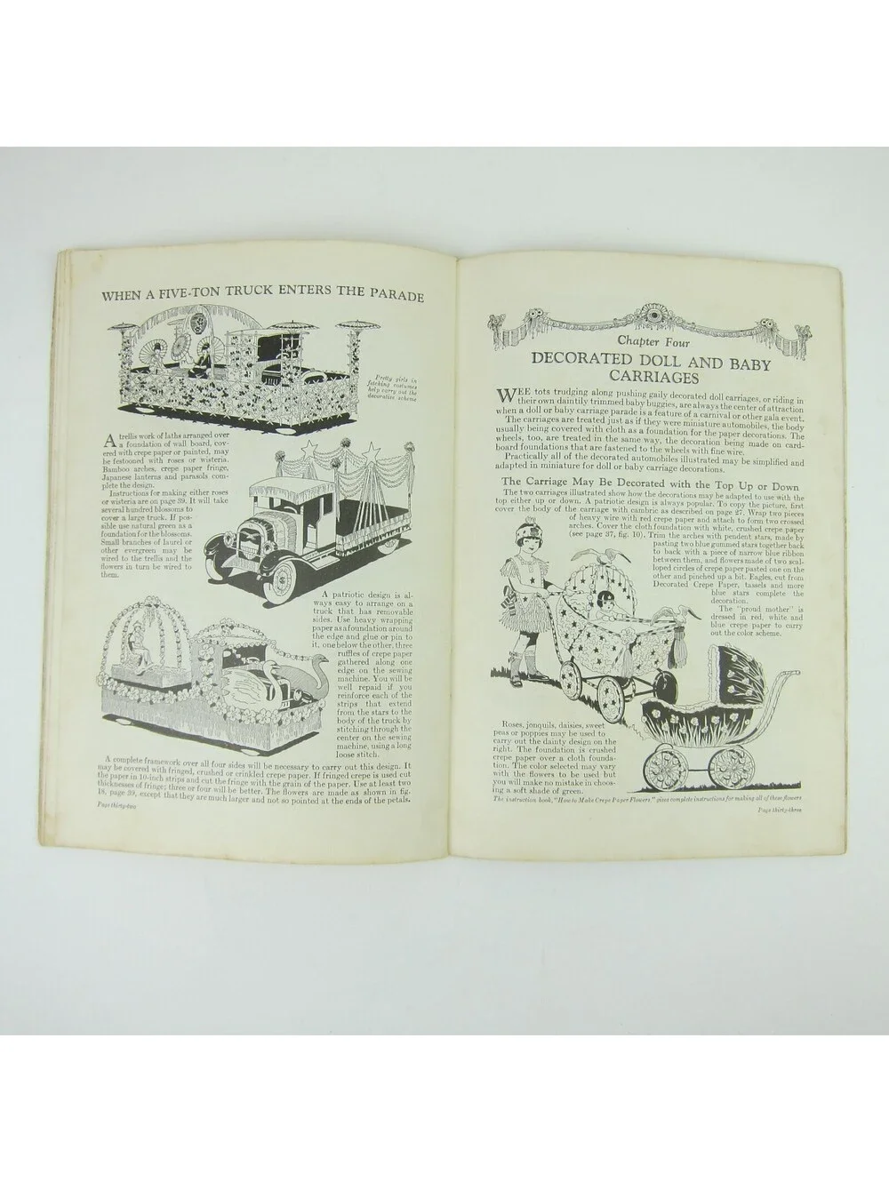 1927 Art Deco Dennison Booklet How to Decorate Halls Booths Automobiles Antique